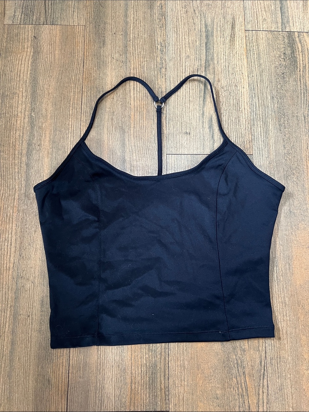 Victoria's Secret Black Strappy Racerback Cropped Tank
